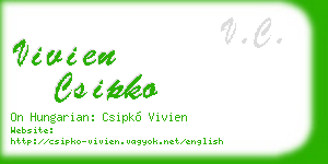 vivien csipko business card